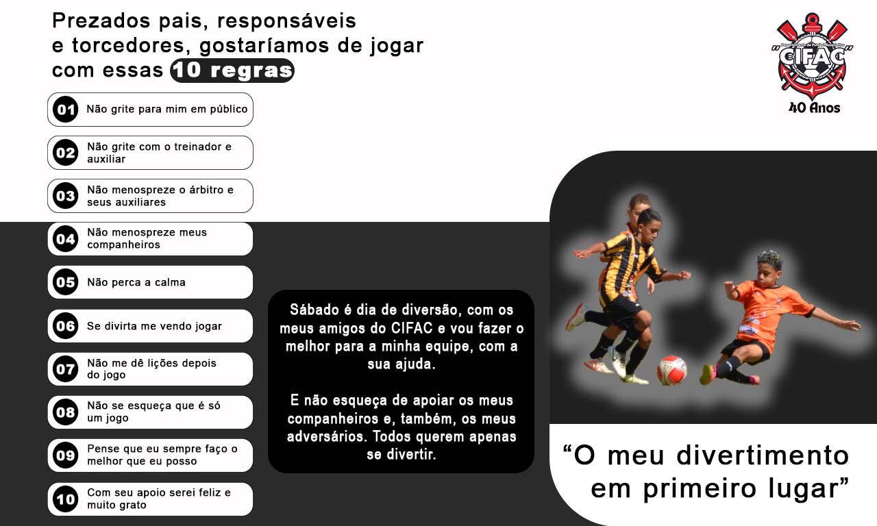 10 regras que gostaríamos de jogar, sempre
