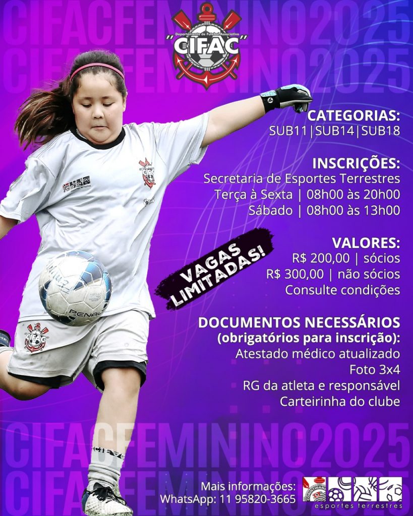 Inscrições CIFAC Feminino 2025